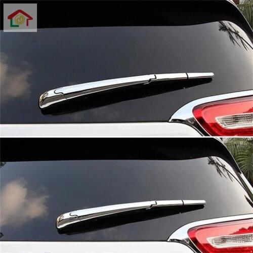 3Pcs Exterior Car Rear Tail Windscreen Wiper Rain Washer Trunk Blades Styling Cover Trim For Jeep Grand Cherokee 2011-18