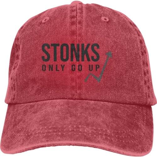 Stonks Go Up Baseball Cap Men WSB WallStreetBets Bitcoin Caps colors Women Summer Snapback Caps