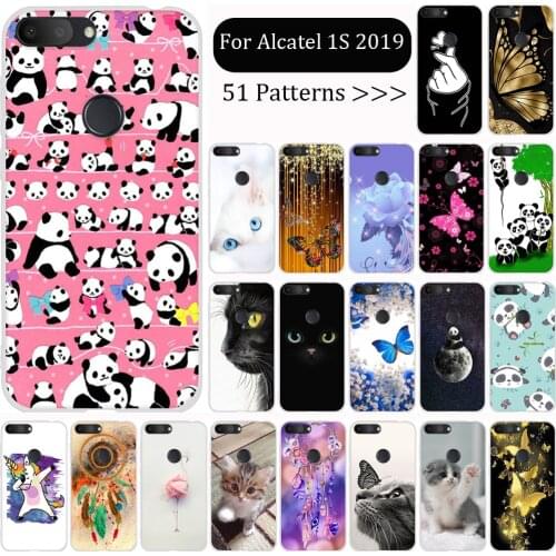 Funda For Alcatel 1S 5024d Case Cover Painted Back Cover For Alcatel 1S 2019 Case TPU 3D Capa Coque for Alcatel 1S Silicone Case