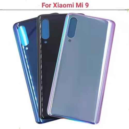 Screen Back Housing Cover Glass For Xiaomi Mi 8 9 Lite SE Battery Rear Lens Case Replace Phone Repair Parts Black Blue Purple