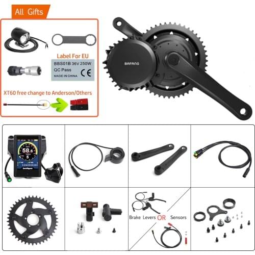 E-bike Bafang BBSHD 48V 1000W BB 100MM 40T 42T 44T 46T Mid Drive Electric Bicycle Conversion Kits 8FUN E-BIKE Powerful Engine