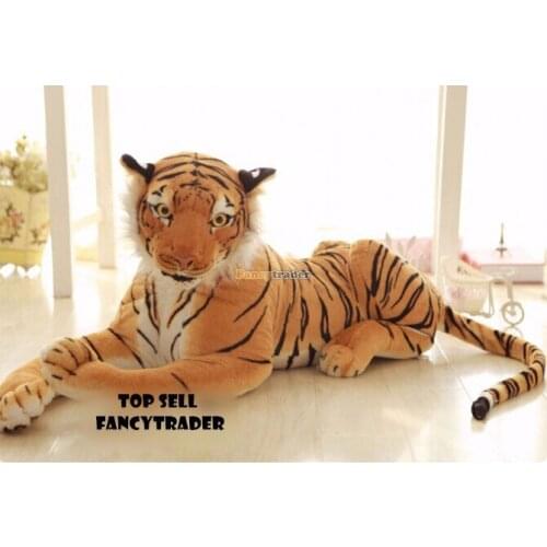 Fancytrader Emulational Realistic Stuffed Giant Tiger Plush 130cm 51inch White Brown Nice Decoration Free Shipping