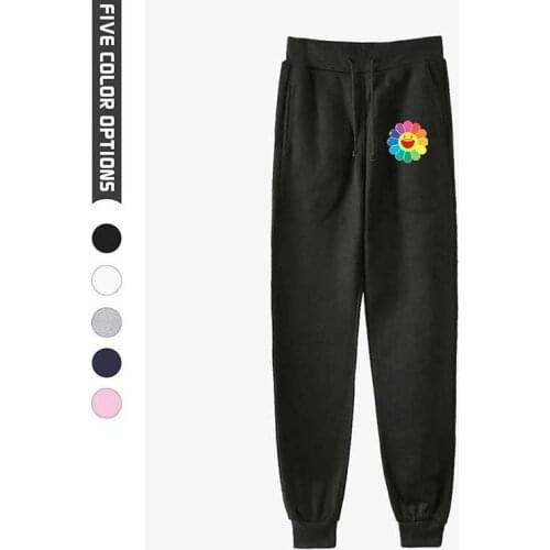 Fashion Print Rainbow Flower Harem Pants Skateboard Sport Hip Hop Men Women Casual Long Loose Unisex Pant Trouser Sportswear 4XL