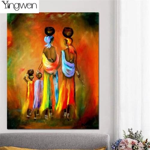 African Woman 5D Diy Diamond Painting Kit 3D Cross Stitch Full Diamond Embroidery Mosaic Crafts Art Rhinestone Home Decoration