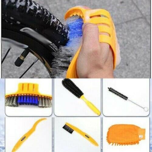 6-piece Set Bicycle Clean Tools Kit Washing Tire brush MTB Road Bike Motorcycle