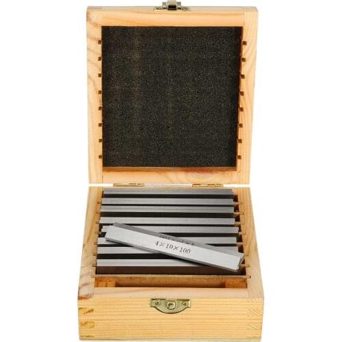 18Pcs 9 Pairs Alloy Steel Parallel Pad Gauge Block High-precision CNC Milling Pads Set 100mm x(10-42mm) for Vice Milling Machine