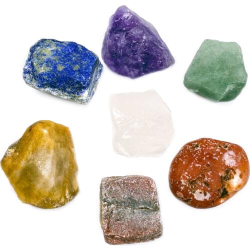 7 Colors Natural Rock Crystal Rough Stone Raw Gemstoness Mineral Specimen Yoga Chakra Irregular Reiki Healing Crystals Stone