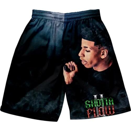 NLE Choppa Rapper Hip Pop 2020 New Loose Shorts Summer Fresh Cool Anime Board Pants Frdun Tommy Beach Casual Print Polyester Men