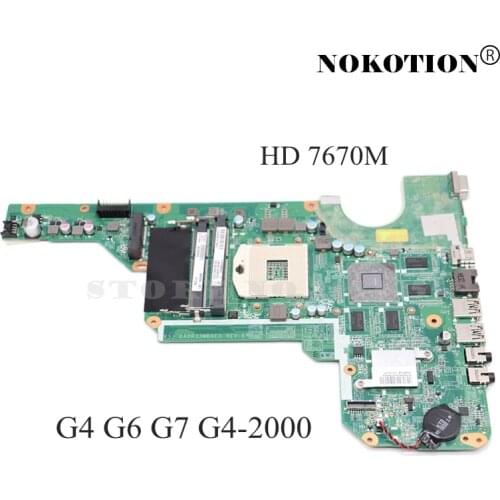 NOKOTION laptop motherboard for HP Pavilion g4 g4-2000 g6 g6-2000 g7 g7-2000 680570-501 680570-001 R33 DA0R33MB6F1 HM76 HD7670M