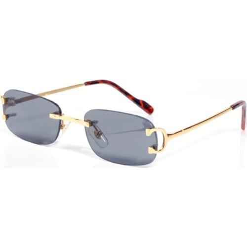 Pawes Sun lasses Frame Men Sunglasses Gold Rimless Eyeglasses for Man Clear Lens Prescription Spectacle 95952