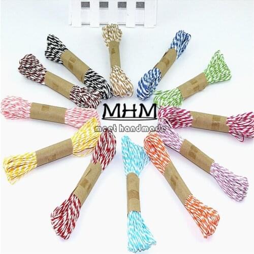 2mm Natural Burlap Hessian Mixed 12 Roll/pack Jute Twine Rope Cord For Wedding Party Decor Handmade Craft DIY Rustic Scrapbookin