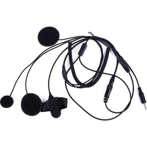 Full Face Moto Motorcycle Bike Helmet Earpiece Headset Mic Microphone for Yaesu Vertex Radio VX-6R VX-7R 6E 7E 120 127 170 177