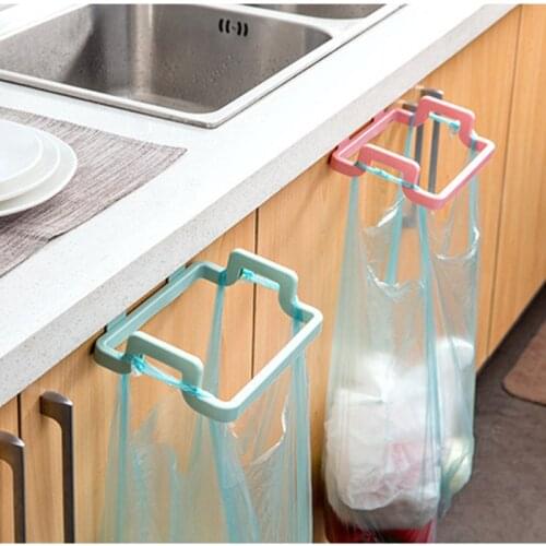Portable Kitchen Trash Bag Holder Incognito Cabinets Cloth Rack Towel Rack Kitchen door back portable garbage bag bracket A30621