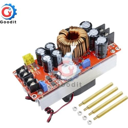 1500W 30A DC-DC Step Up Boost Converter 10-60V to 12-90V Current Power Supply Module With Fan