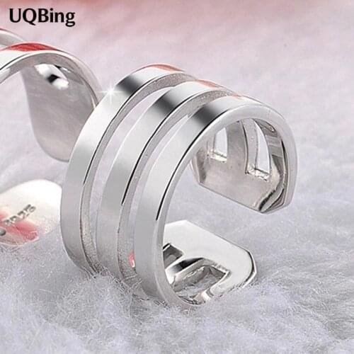 Drop Shipping Hot Unique Ring Sterling 925 Silver Rings Open Rings For Girl Women Gift Jewelry Tell 2 or 3