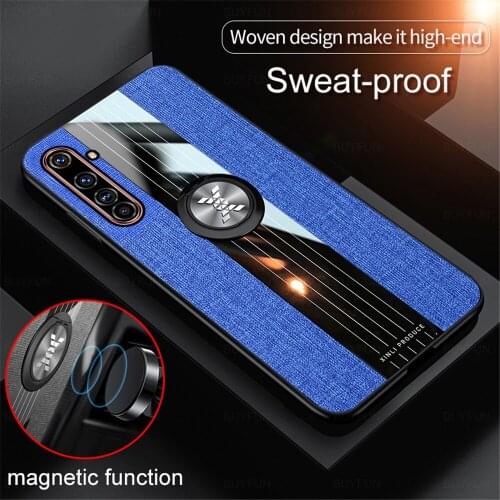 Realmi GT Case Cloth Fabric Magnetic Ring Holder Phone Cover For Realmy Realme GT Neo 5G Case TPU Bumper RealmeGT x50 pro Coque