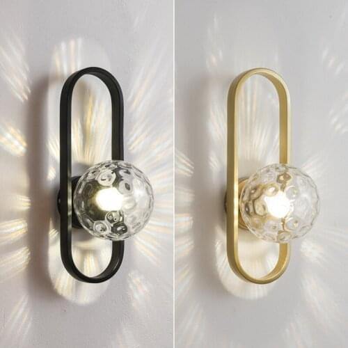 Modern Glass Wall Lamp Bedroom Bathroom Mirror Lights Modern Led Wall Sconce Light Fixtures Bar Industrial Decor Indoor Lighting