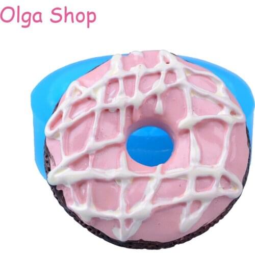 TYL041 43.8mm Big Donut / Doughnut Silicone Mold - Fondant, Dessert, Cabochon, Marshmallow, Cookie Biscuit, Chocolate, Resin