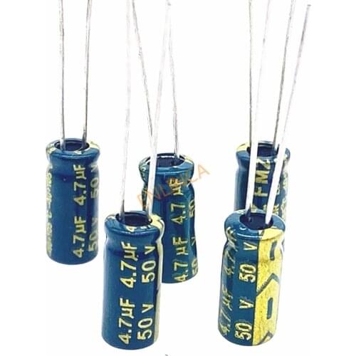 50V 4.7UF 5*11 High Frequency Low Impedance Aluminum Electrolytic Capacitor 4.7uf 50v 20