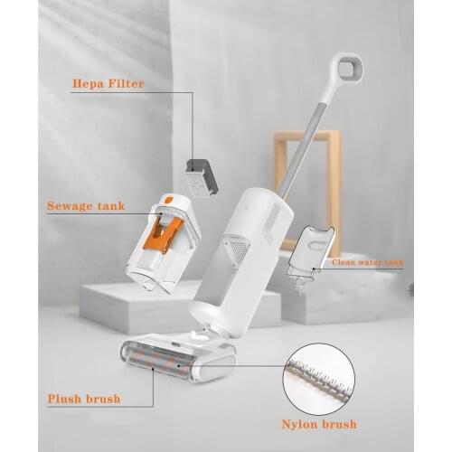 Flying Dog FG2020 Replace Spare Parts Hepa Filter Main Brush Sewage Water tank Cable Adapter Plug