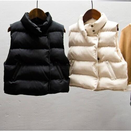 Baby Kids Boys Vest Girls Autumn Winter Sweet White Black Jackets Thicken Cotton Warm Childrens Vest Waistcoat Outerwear Coats