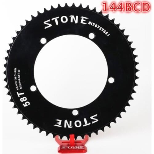Stone 144 BCD chainring fixed gear track fixie bike Round single 42T 46T 48T 50T 52t 54 58t 60t mountain MTB Chainwheel 144bcd