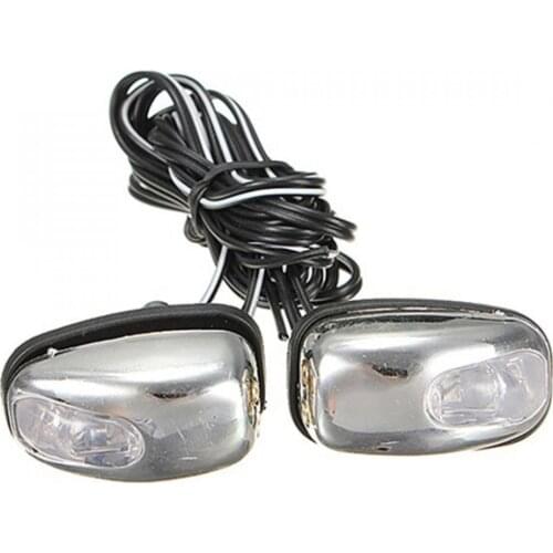 1 Pair Auto LED Light Windshield Windscreen Jet Spray Nozzle Wiper Washer Lamp