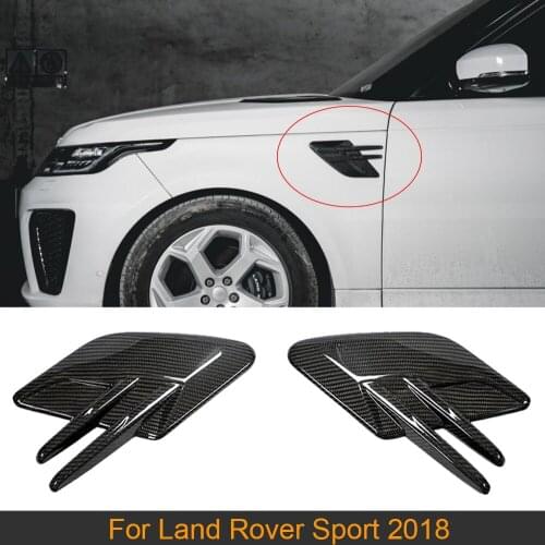 1 Pair Car Front Air Vent Cover Trim For Land Rover Sport 2018 Car Front Side Air Intake Fender Vents Cover Trim Carbon Fiber