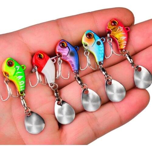 1PC 6G 15G 28G Fishing Lure With Rotating Sequin Spoon Spinner Jig Fishing Tool Wobbler Fishing Baits Tackle With Hook Supplies