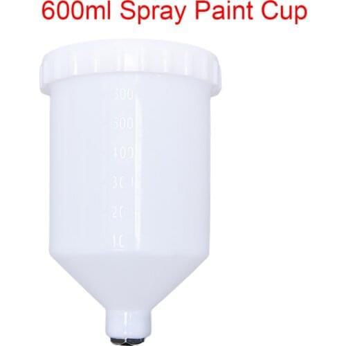 1PC 600ml Plastic Sprayer Cup Air Gravity Feed Spray Paint Pot Fast Mover Thread Connector for Spray Gun Tools