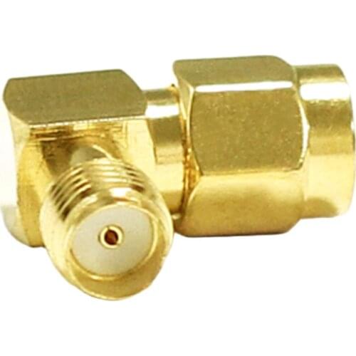 1pc NEW RP SMA Male Plug to Female Jack RF Coax Adapter Modem Convertor Connector Right Angle Goldplated wholesale