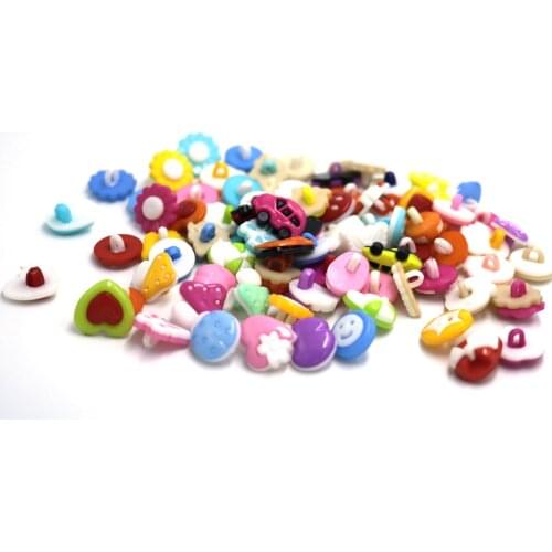 100pcs Lot mixed Plastic Buttons Backhole Scrapbooking Sewing DIY Craft Applique
