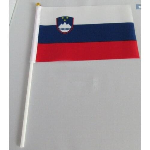 14 * 21 cm Slovenia hand signal waving flag small banner flags
