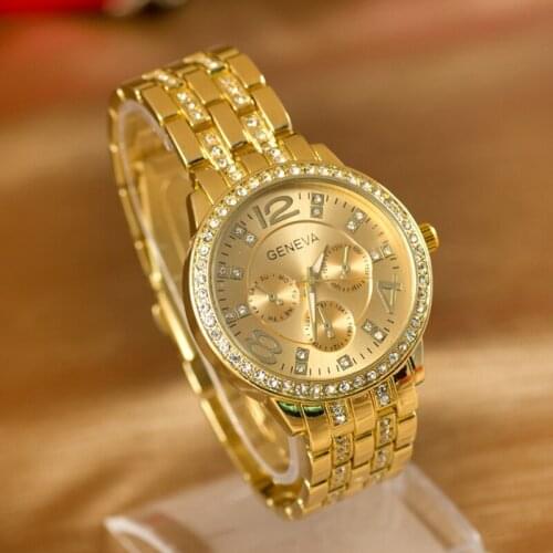 2019 Fashion Stainless Steel Rose Gold Rhinestone Watches Women Top Brand Luxury Dress Clock Ladies Casual Wristwatch Hodinky