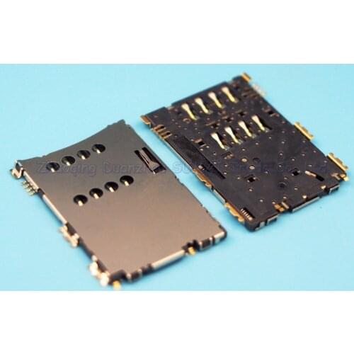 5pcs/lot Sim Card Slot holder For Samsung W2013 B9388 N8000 p6200 P3100 P1000 Card socket connector