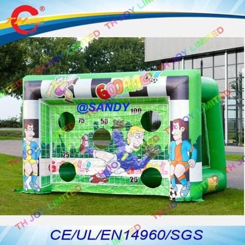 Free air ship to door,4*2m Commercial inflatable soccer goal,inflatable football target gate