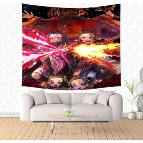 Demon Slayer Decorative Tapestry Wall Hanging Tapestries Bedspread Table Cloth Curtain Throw Blanket Cover