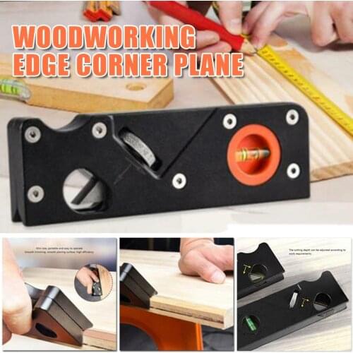 Woodworking Edge Corner Plane Aluminium Alloy Portable Chamfer Plane Mini Hand Tool DIY Woodwork Tools