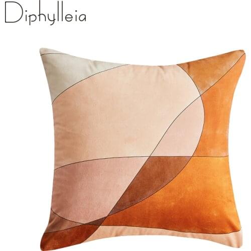 Diphylleia Colorblock Sofa Pillow Case Shell Contemporary Art Abstract Painting Decorative Cushion Cover 50x50cm Modern Style