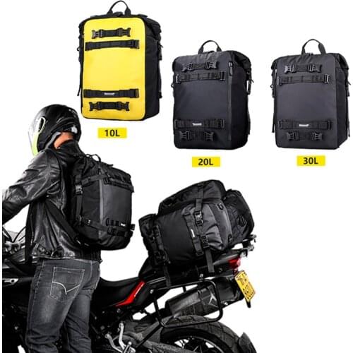 Motorcycle Travel Luggage Weather Resistant Seat /Trunk/ Rack Bag Back Seat Bags 10L 20L 30L Black Yellow Cycling backpack