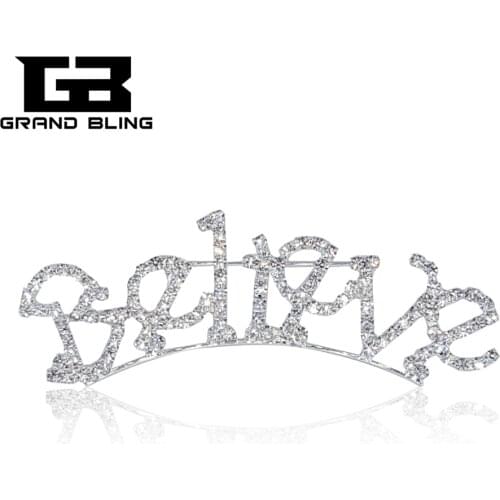 GRAND BLING Brooches Letter On Clothes