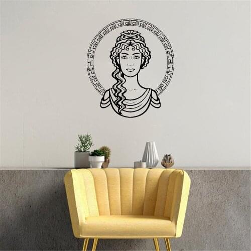 Greek Girl Wall Sticker Greece Ornament Goddess Wall Decal For Living Room Home Decor Art Wall Sticker Vinyl DW9658