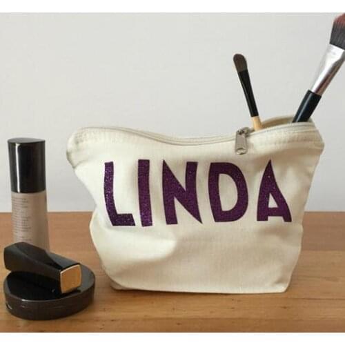 Custom names Bridesmaid Makeup Make Up comestic Lingerie Bags Maid of Honour Unique Gift for Bridal Party gifts