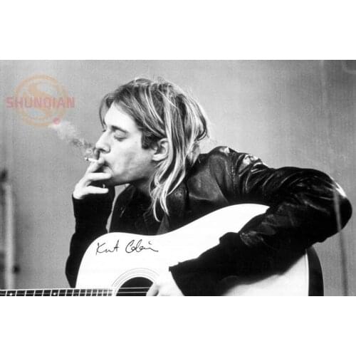 Best Nice Custom Kurt Cobain Poster Good Quality Wall Poster Home decoration Canvas Poster For Bedroom cd%33