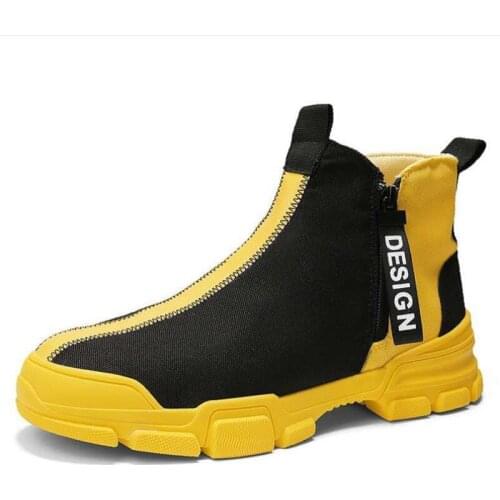 NEW Martin shoes men breathable fashion men high top shoes zapatillas hombre youth casual men shoe cowboy safty shoes V42