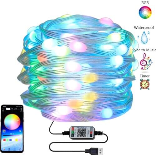 Outdoor String Lights,Chrismas light Color Changing Lights , App control ,Change colour with Music