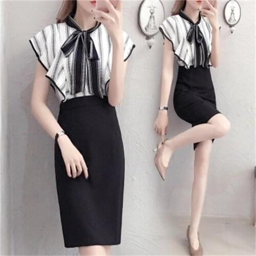 The New spring and summer fashion style sleeveless package hip dress flounced chiffon dress