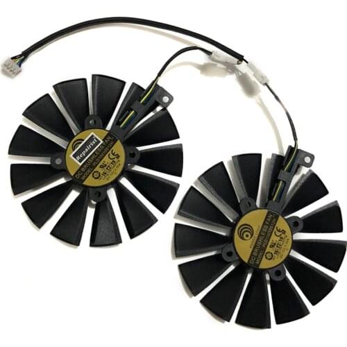 2pcs/set 95mm New GPU Cooler For ASUS DUAL RX580 4G ROG STRIX RX570 GTX 1050TI GTX1080TI Gaming Graphics Card Cooling