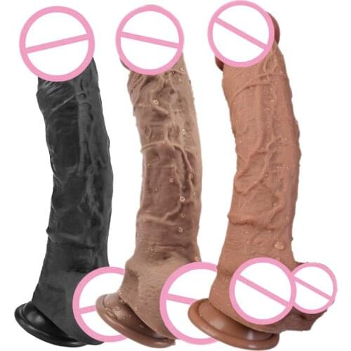 Super Big Soft Dildo for Strapon Women Sex Toys G Spot Dildo Vibrator Realistic Double Layer Silicone Simulation Penis Dildo sex