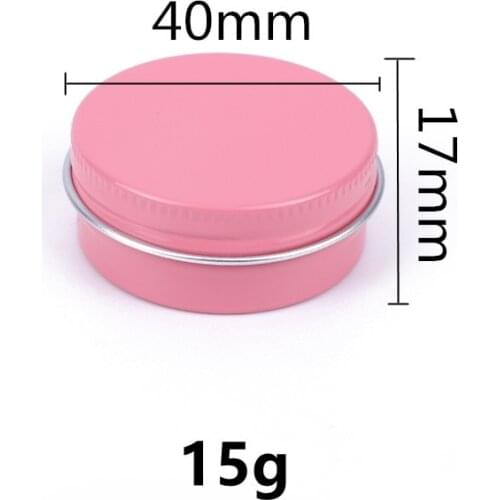 Wholesale 15g ML Aluminum Cream Jars Wholesale Facial Mask Containers Grass Cream Box Pink Cosmetic Aluminium Pot